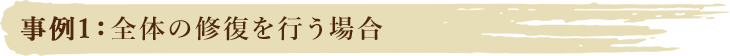 事例1：全体の修復を行う場合